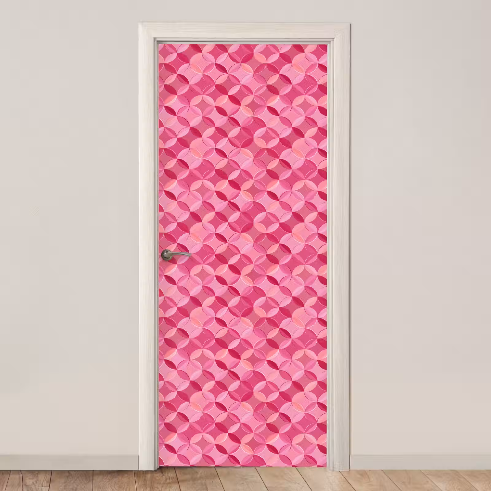 Deursticker - Geometrisch - Mozaïek - Modern - Roze — 1