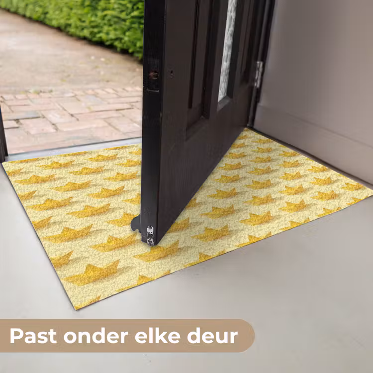 Deurmat - Bootjes - Origami - Creatief - Geel — 7