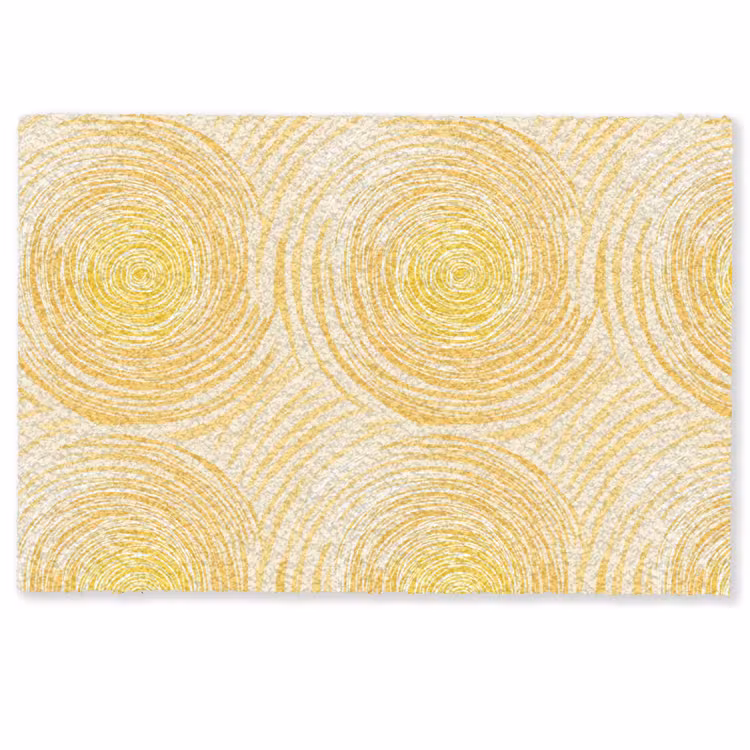 Deurmat - Cirkels - Abstract - Artistiek - Geel — 1