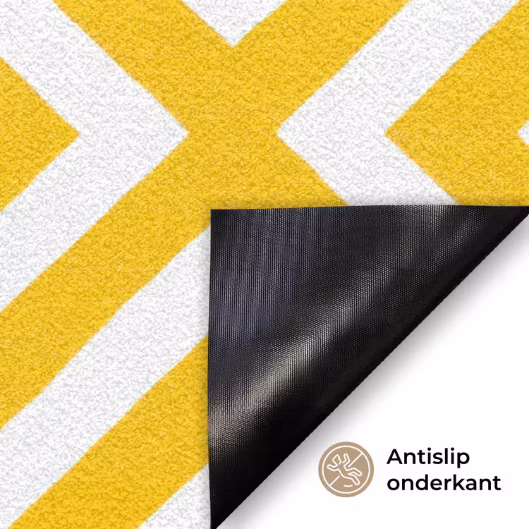 Deurmat - Geometrisch - Lijnen - Modern - Geel - Wit — 6