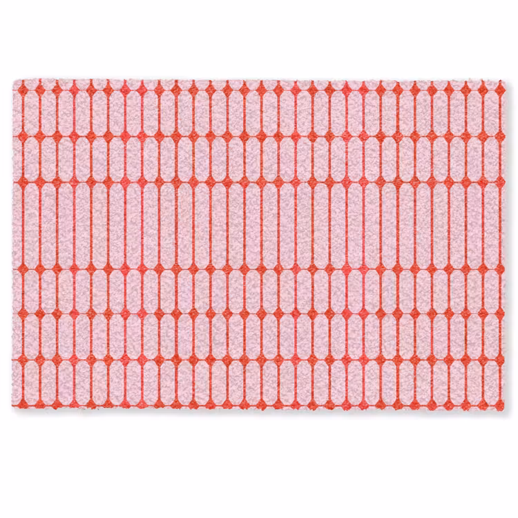 Deurmat - Geometrisch - Minimalistisch - Rood - Roze — 1