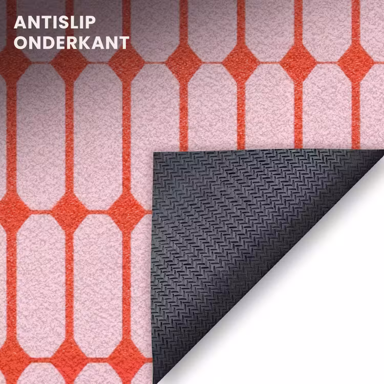 Deurmat - Geometrisch - Minimalistisch - Rood - Roze — 6