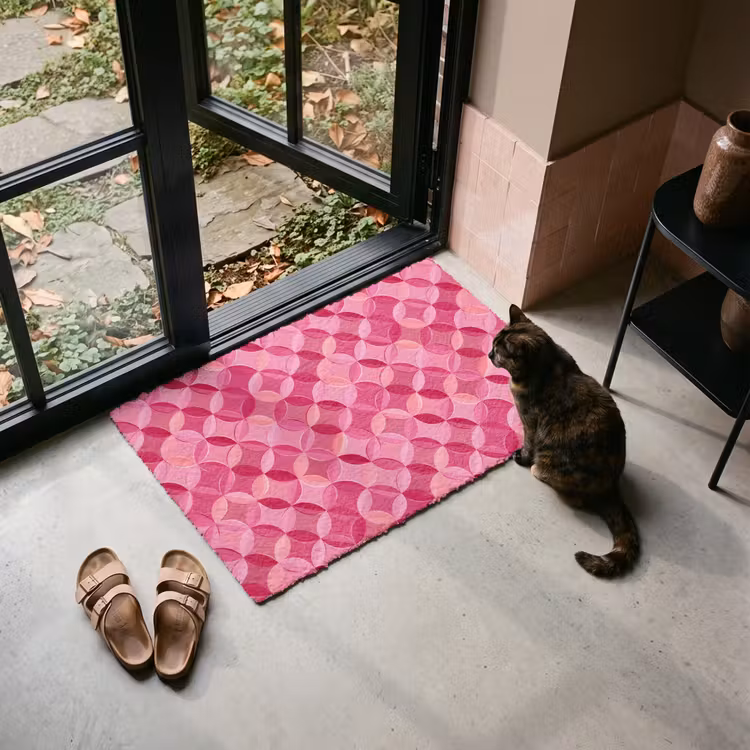 Deurmat - Geometrisch - Mozaïek - Modern - Roze — 2