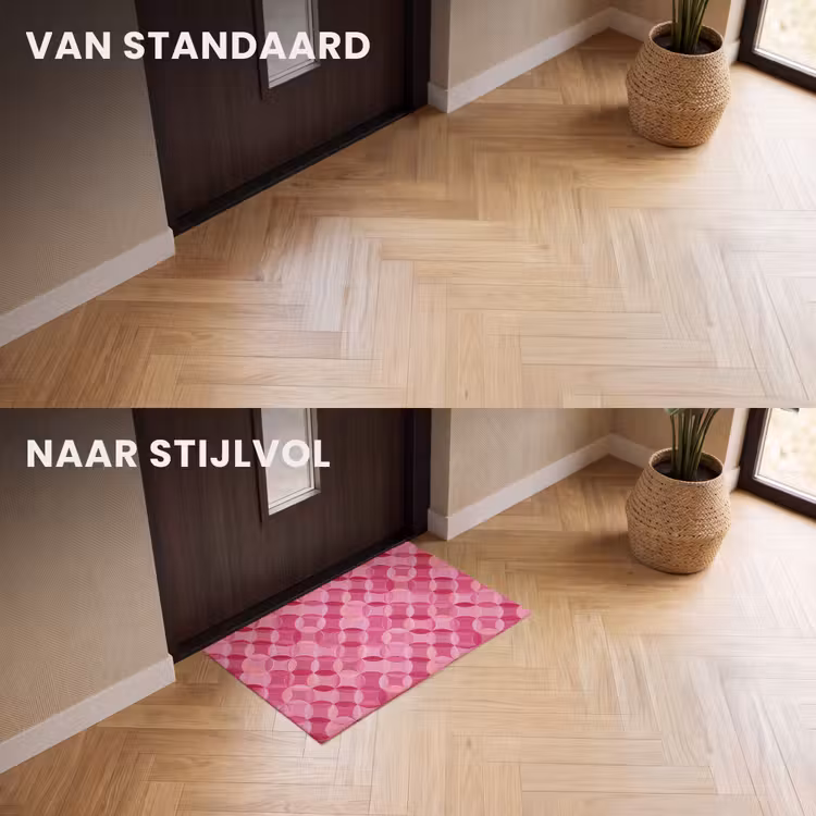Deurmat - Geometrisch - Mozaïek - Modern - Roze — 3