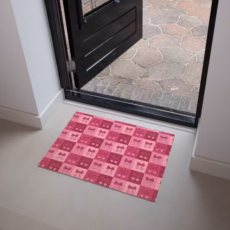 Deurmat - Kersen - Strikjes - Speels - Roze - Bordeaux — 4