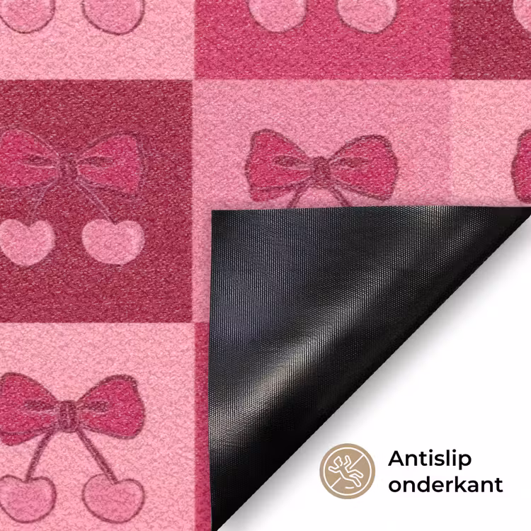 Deurmat - Kersen - Strikjes - Speels - Roze - Bordeaux — 6