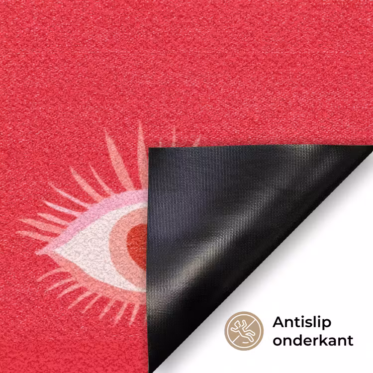 Deurmat - Ogen - Hart - Abstract - Rood - Roze — 6