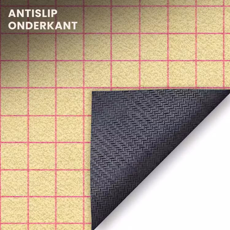 Deurmat - Ruitjes - Grid - Minimalistisch - Geel - Roze — 6