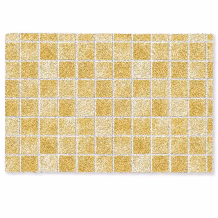 Deurmat - Tegels - Mozaïek - Textuur - Goudgeel — 1