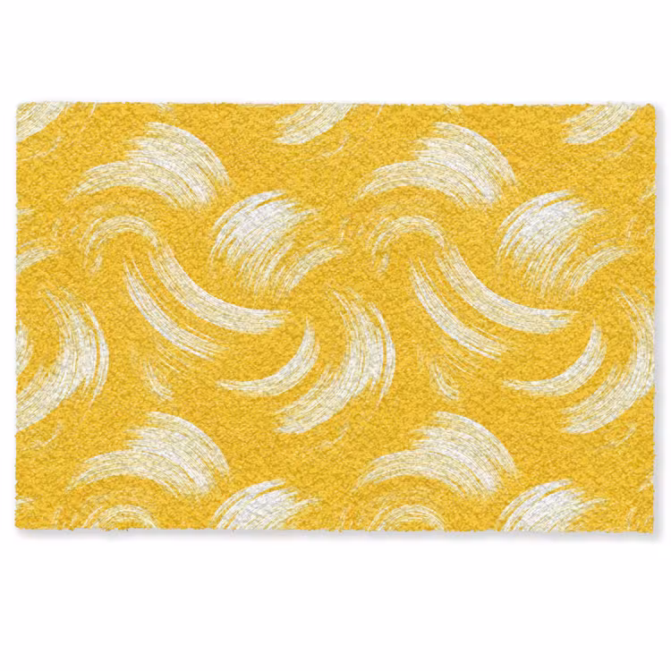 Deurmat - Verfstreken - Abstract - Dynamisch - Geel — 1