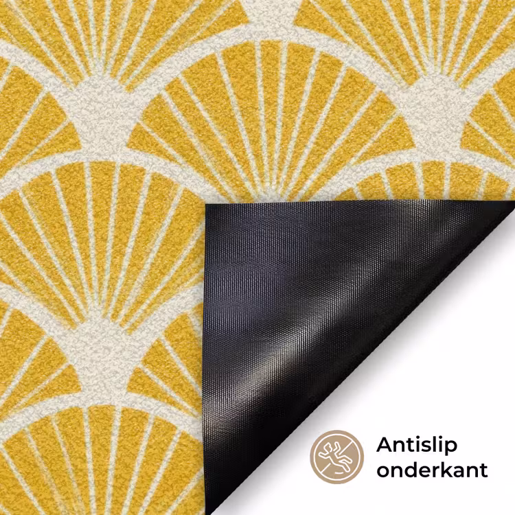 Deurmat - Waaiers - Art Deco - Retro - Okergeel — 6