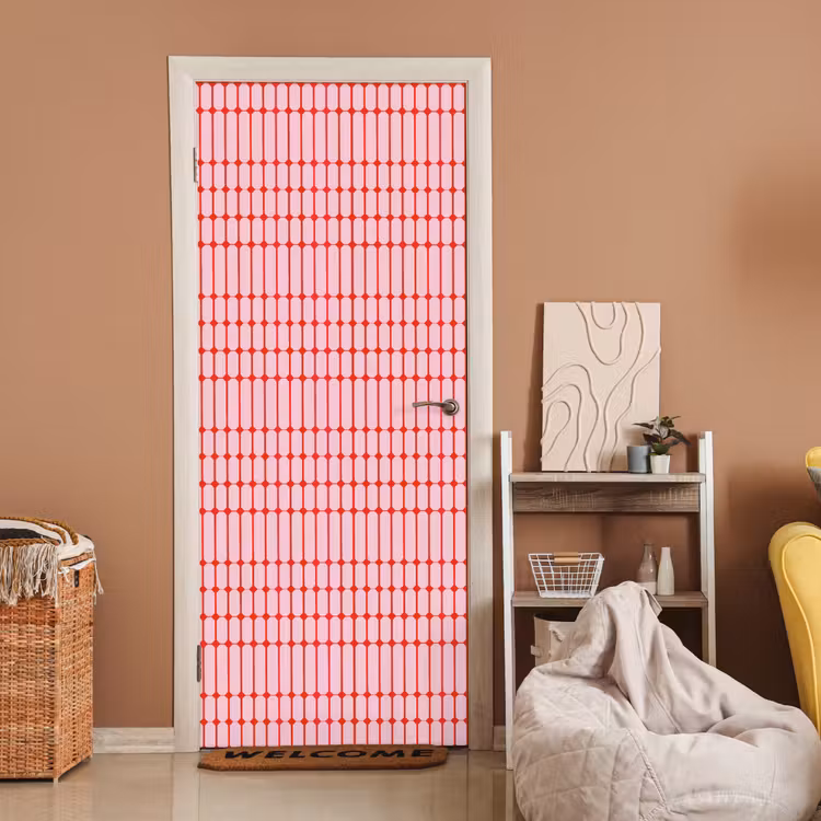 Deursticker - Geometrisch - Minimalistisch - Rood - Roze — 2
