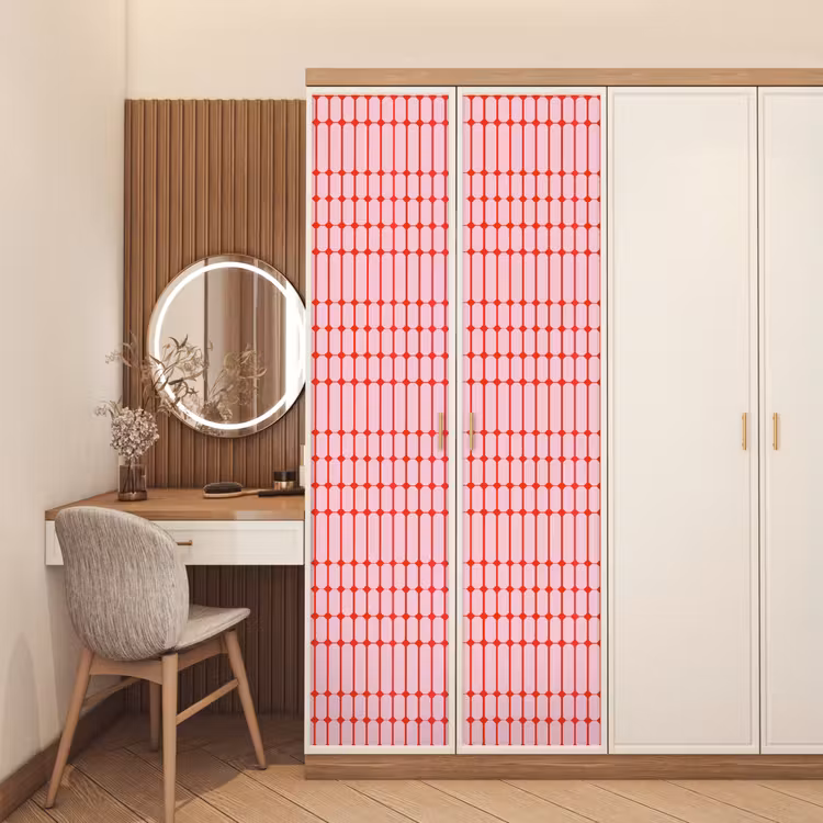 Deursticker - Geometrisch - Minimalistisch - Rood - Roze — 5