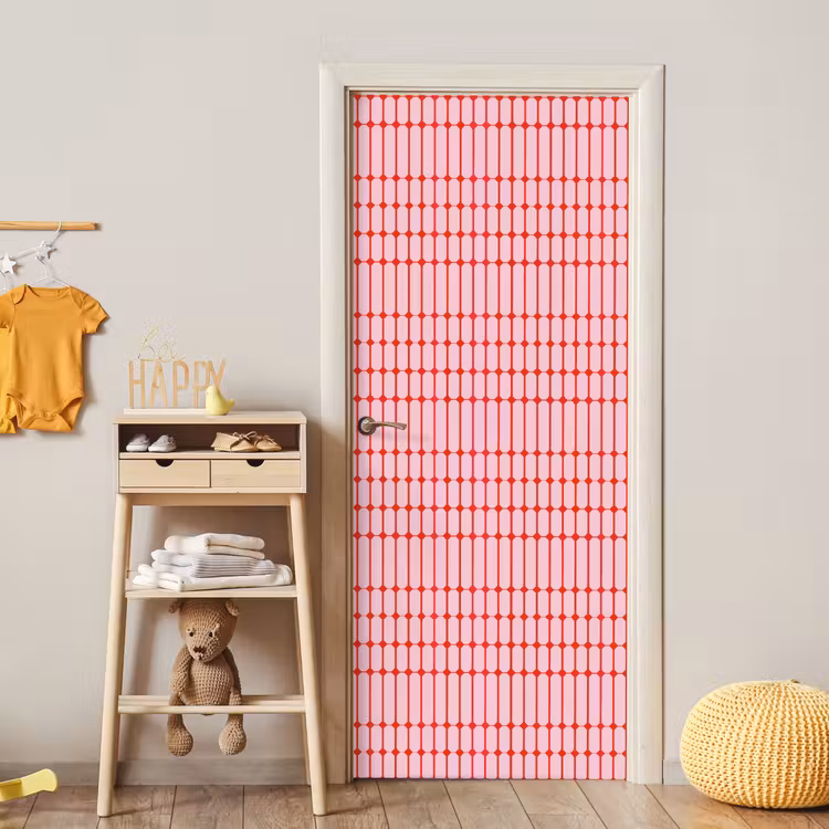 Deursticker - Geometrisch - Minimalistisch - Rood - Roze — 6