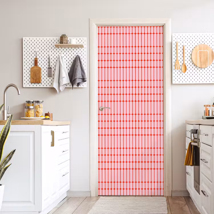 Deursticker - Geometrisch - Minimalistisch - Rood - Roze — 7