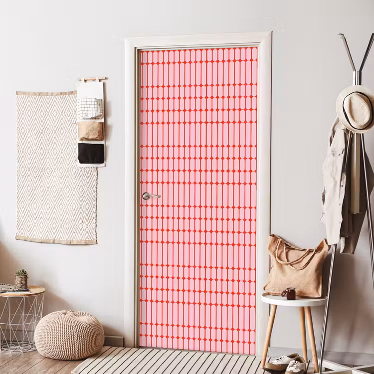 Deursticker - Geometrisch - Minimalistisch - Rood - Roze — 8