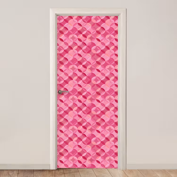 Deursticker - Geometrisch - Mozaïek - Modern - Roze — 1