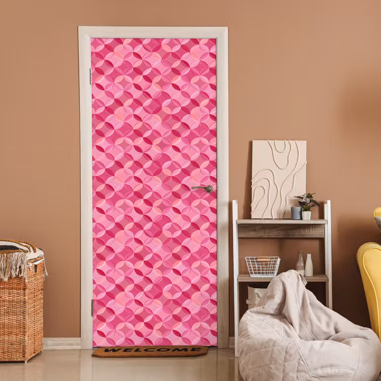 Deursticker - Geometrisch - Mozaïek - Modern - Roze — 2