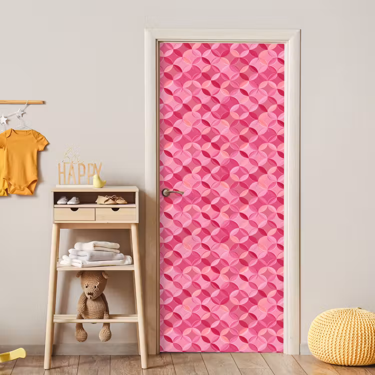 Deursticker - Geometrisch - Mozaïek - Modern - Roze — 6