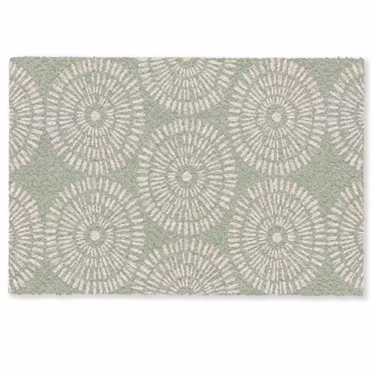 Deurmat - Patroon - Cirkels - Abstract - Modern - Groen — 1