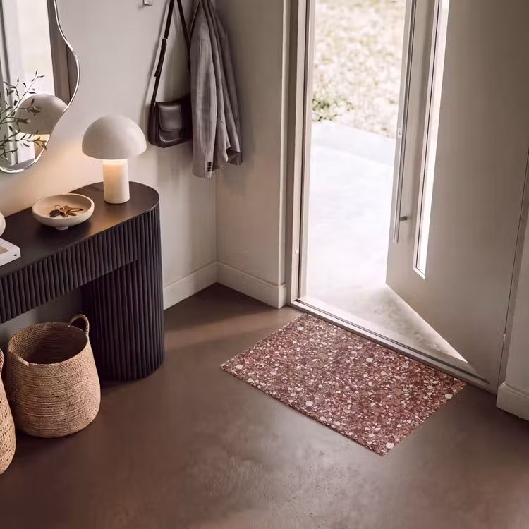 Deurmat - Terrazzo - Patroon - Steentextuur - Roodbruin — 8