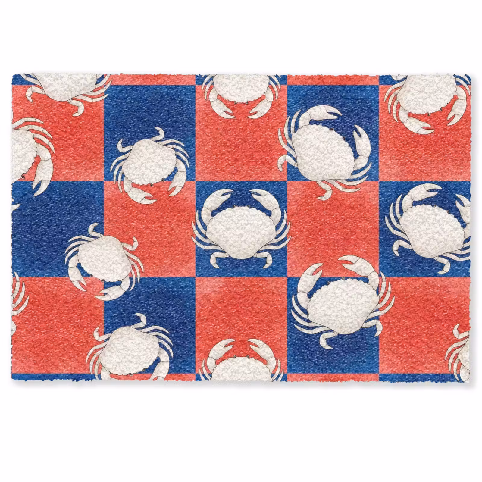 Deurmat - Patroon - Zeeleven - Rood - Blauw - Abstract — 1