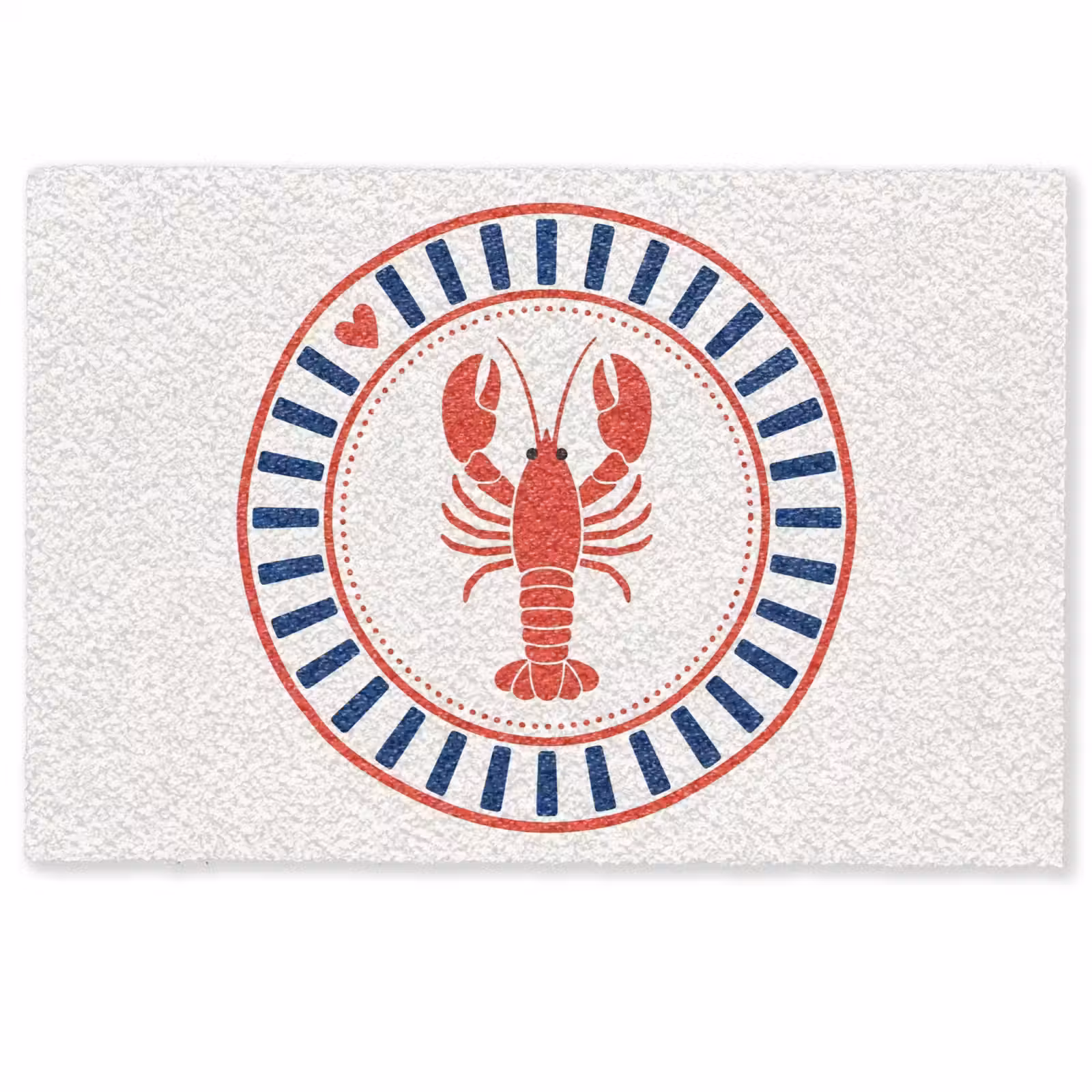 Deurmat - Zeeleven - Kreeft - Embleem - Grafisch - Rood — 1