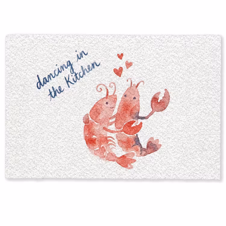 Deurmat - Dier - Dans - Liefde - Waterverf - Rood — 1