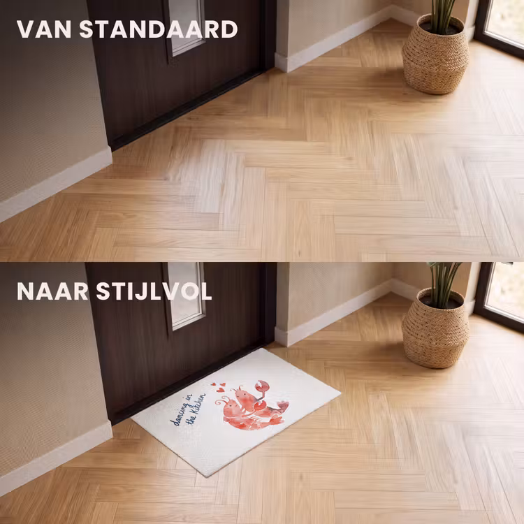 Deurmat - Dier - Dans - Liefde - Waterverf - Rood — 3