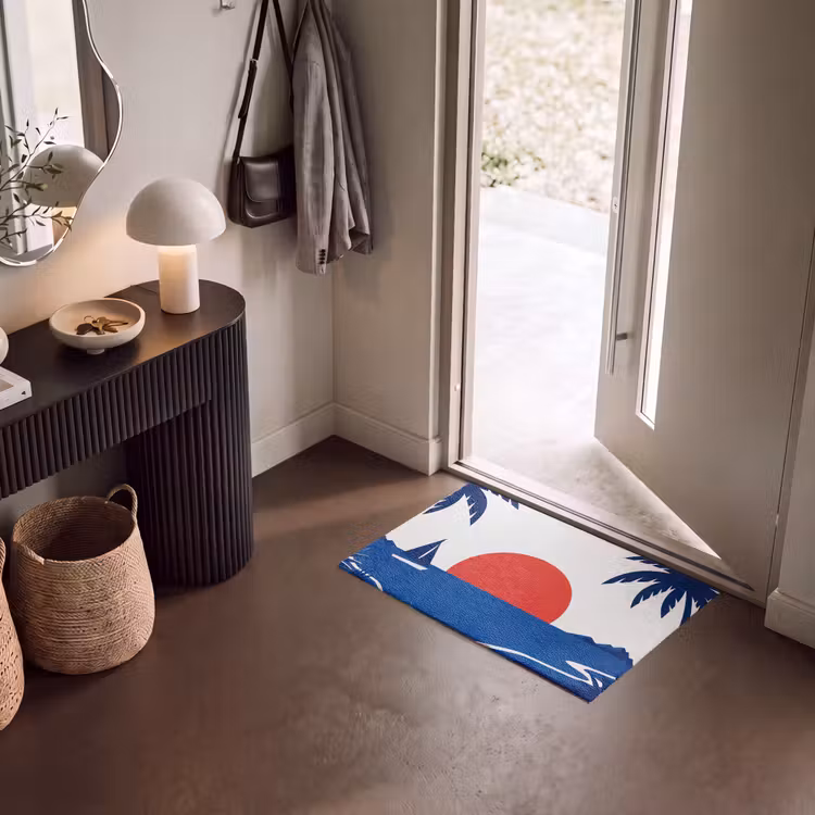 Deurmat - Zonsondergang - Zee - Palmboom - Tropisch - Modern — 8