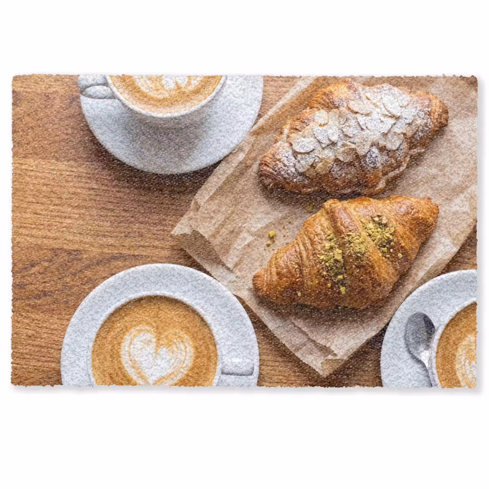 Deurmat - Eten - Croissant - Koffie - Ontbijt - Modern — 1