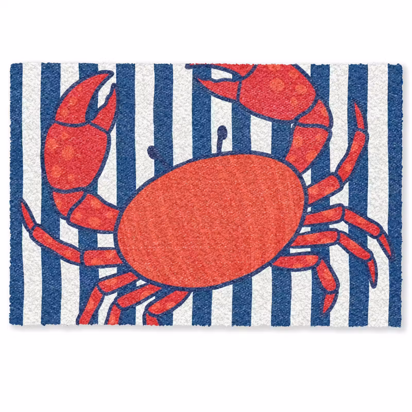 Deurmat - Krab - Strepen - Zeeleven - Illustratie - Rood — 1