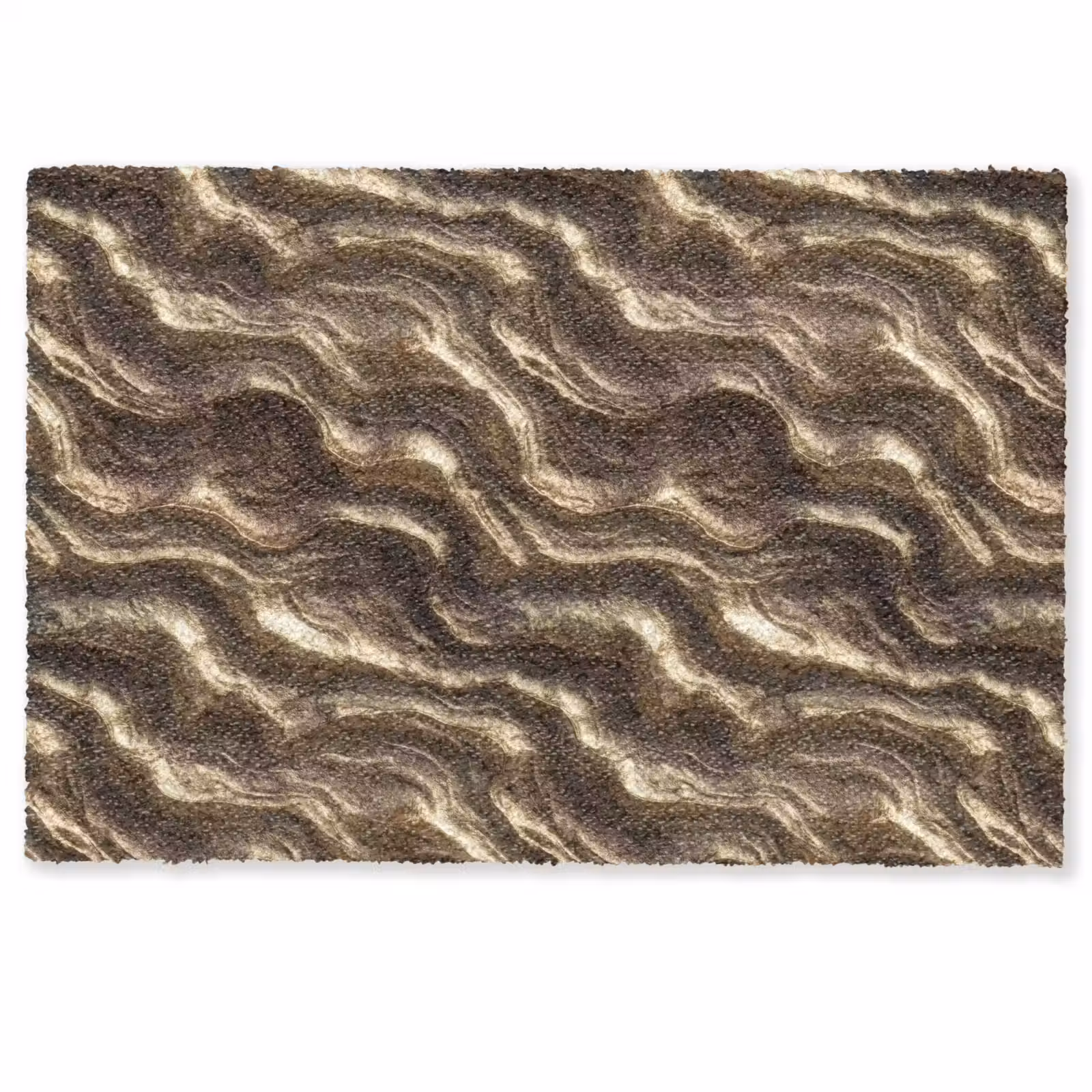 Deurmat - Reliëf - Golven - Abstract - Bronsgoud — 1