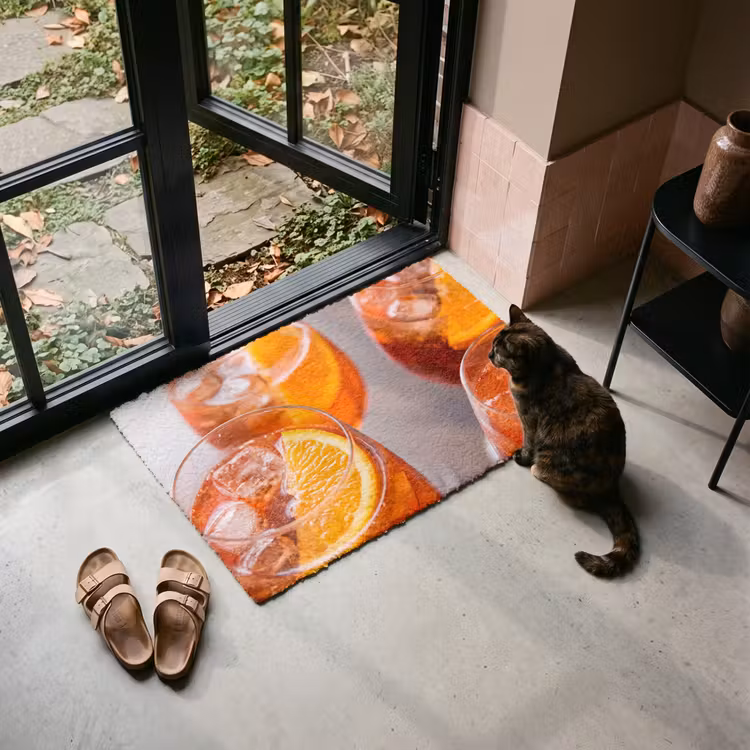 Deurmat - Drank - Sinaasappel - IJs - Zomer - Oranje — 2