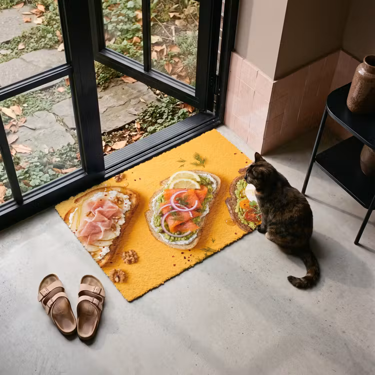 Deurmat - Eten - Brood - Ontbijt - Modern - Kleurrijk — 2