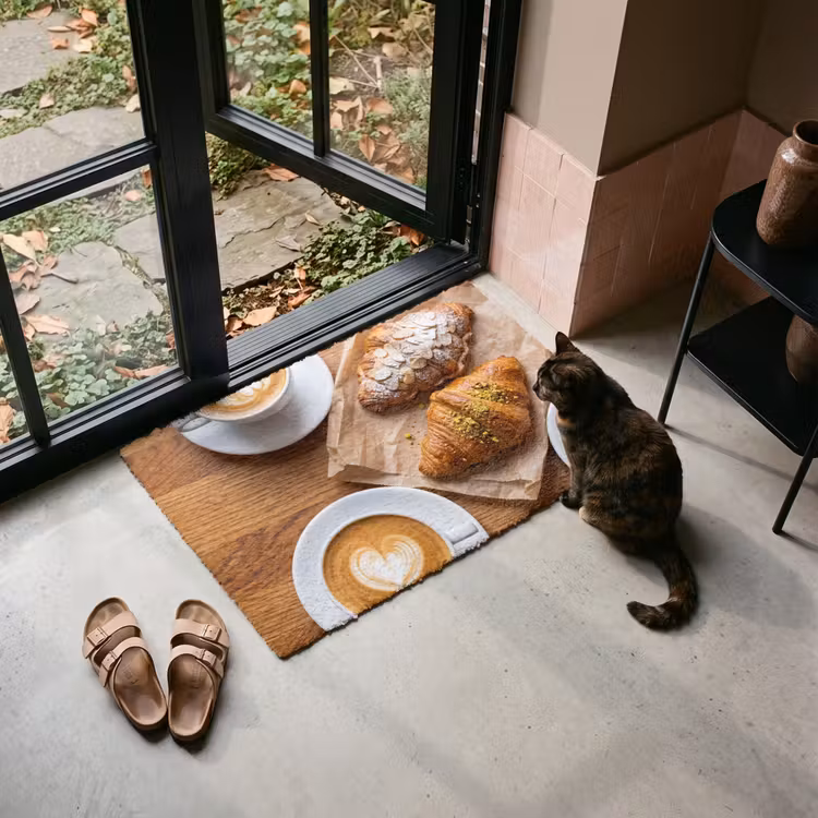 Deurmat - Eten - Croissant - Koffie - Ontbijt - Modern — 2