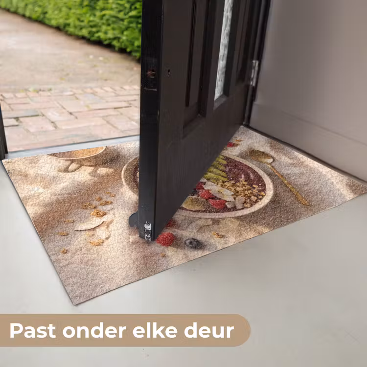 Deurmat - Eten - Ontbijtkom - Fruit - Gezond - Kleurrijk — 7