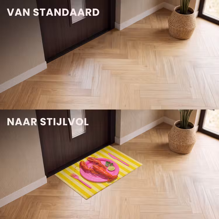 Deurmat - Eten - Roze - Geel - Modern - Culinaire — 3