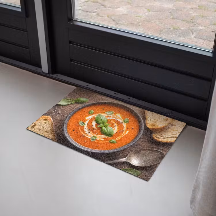 Deurmat - Eten - Soep - Basilicum - Rustiek - Rood — 2