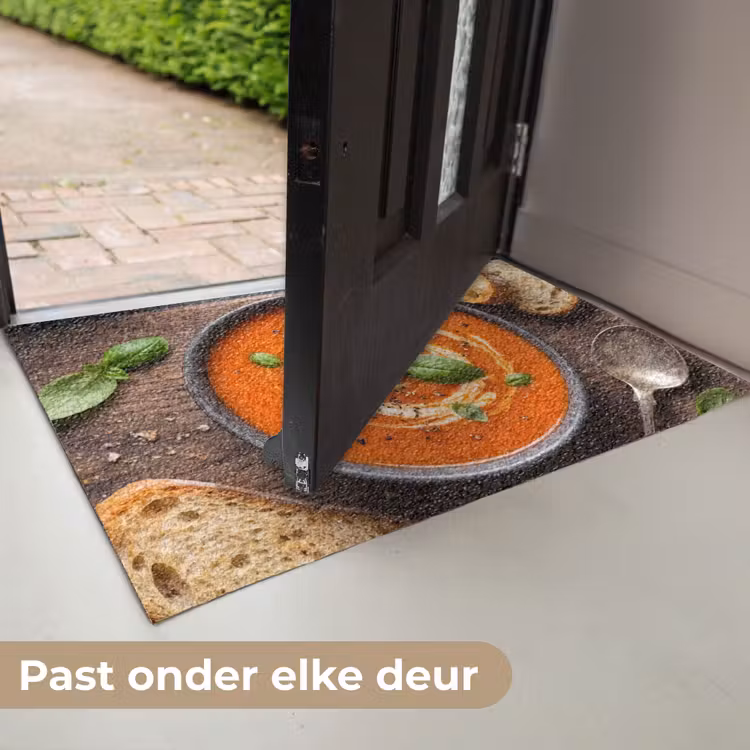 Deurmat - Eten - Soep - Basilicum - Rustiek - Rood — 7