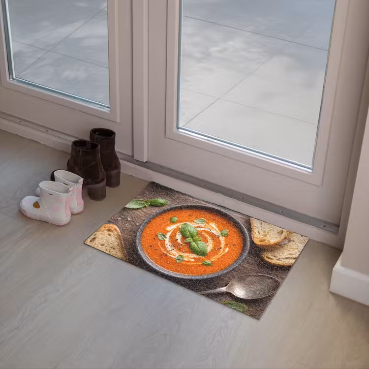 Deurmat - Eten - Soep - Basilicum - Rustiek - Rood — 8