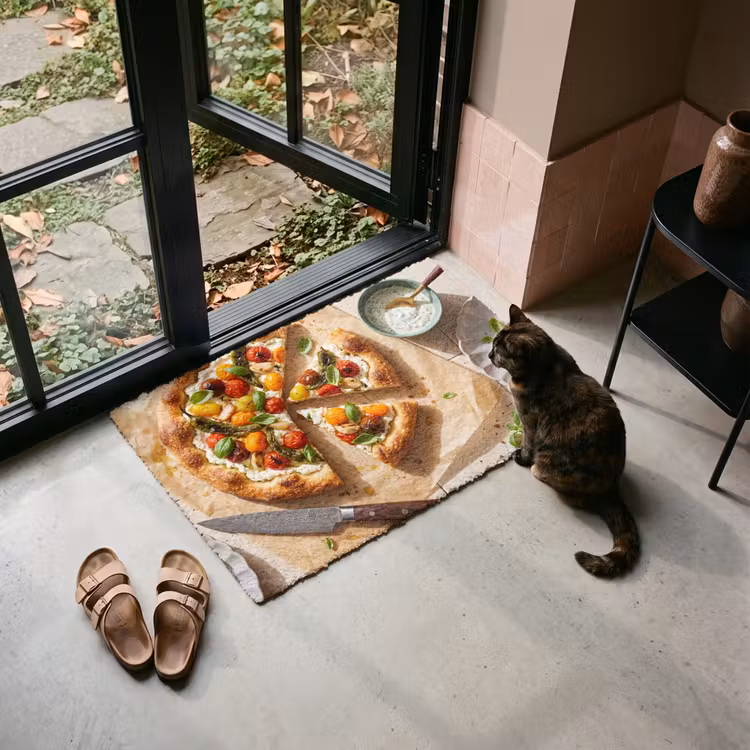 Deurmat - Eten - Tomaten - Basilicum - Maaltijd - Vers — 2