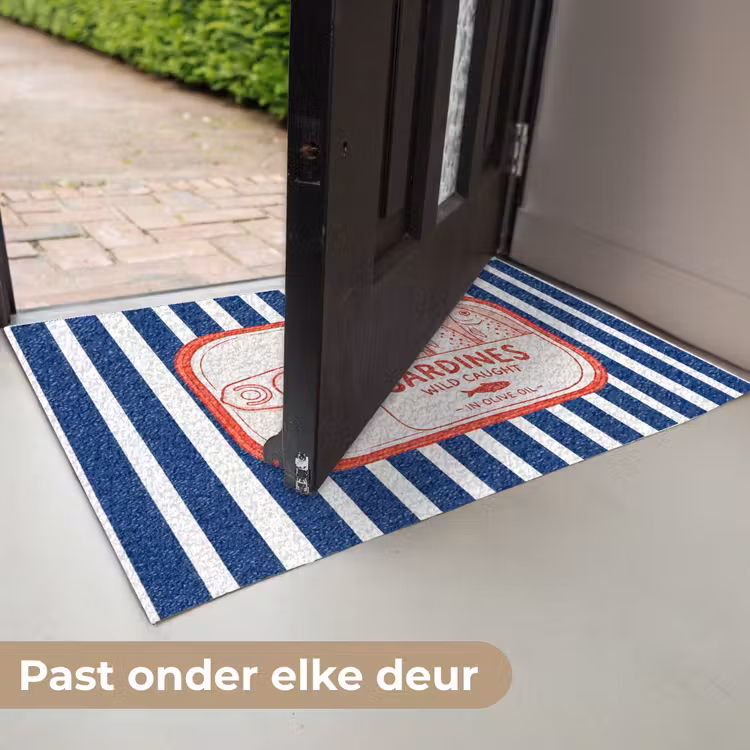 Deurmat - Eten - Vis - Blik - Illustratie - Rood — 7