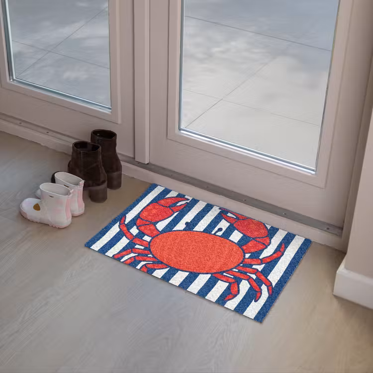 Deurmat - Krab - Strepen - Zeeleven - Illustratie - Rood — 8