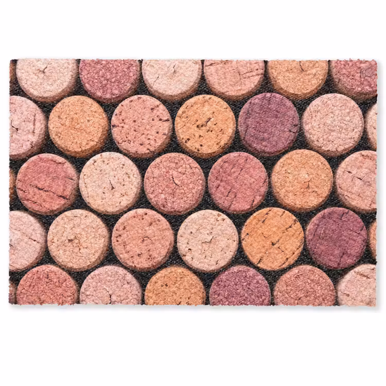 Deurmat - Kurk - Patroon - Abstract - Modern - Rood — 1