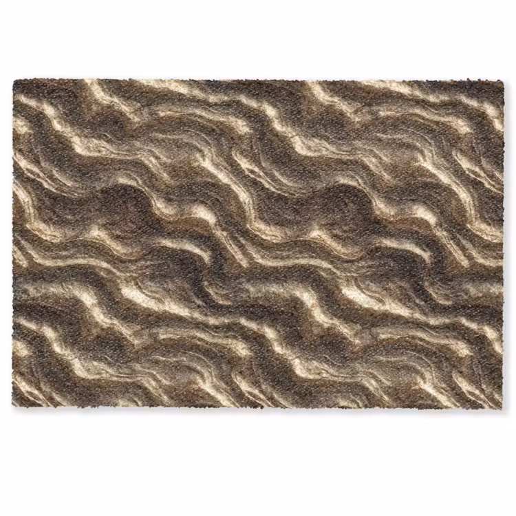 Deurmat - Reliëf - Golven - Abstract - Bronsgoud — 1