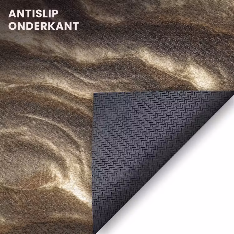 Deurmat - Reliëf - Golven - Abstract - Bronsgoud — 6