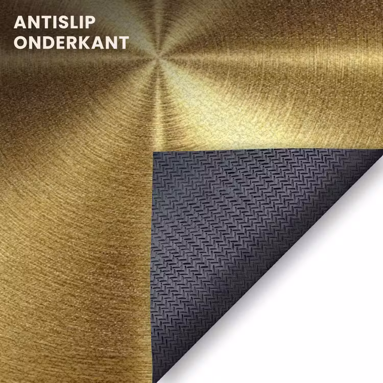 Deurmat - Textuur - Geborsteld Goud - Industrieel - Metallic — 6