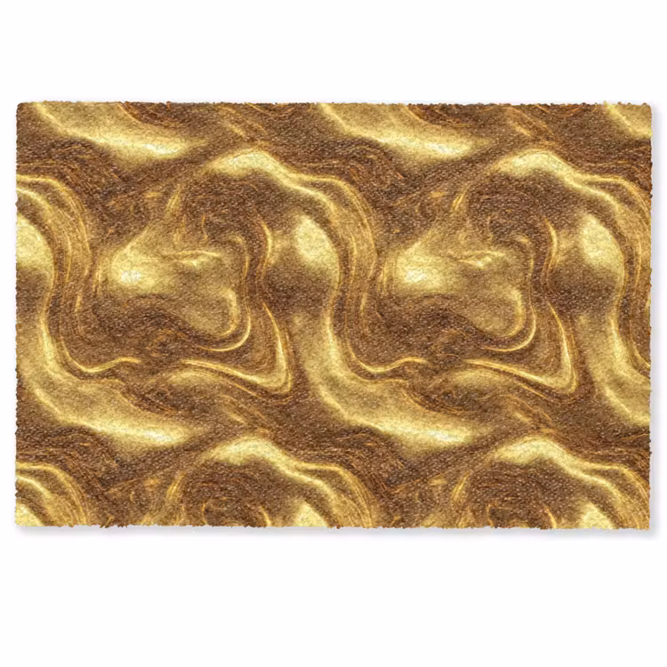 Deurmat - Textuur - Vloeibaar - Organisch - Goud — 1