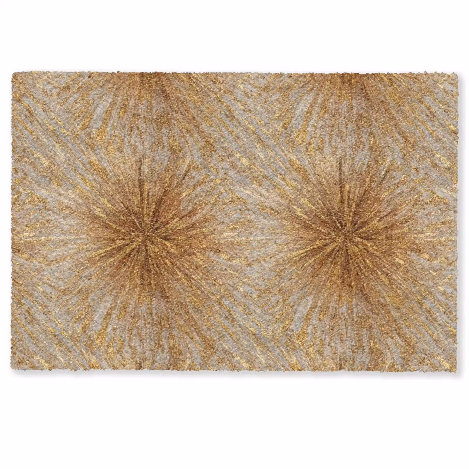 Deurmat - Explosie - Abstract - Goud - Wit — 1